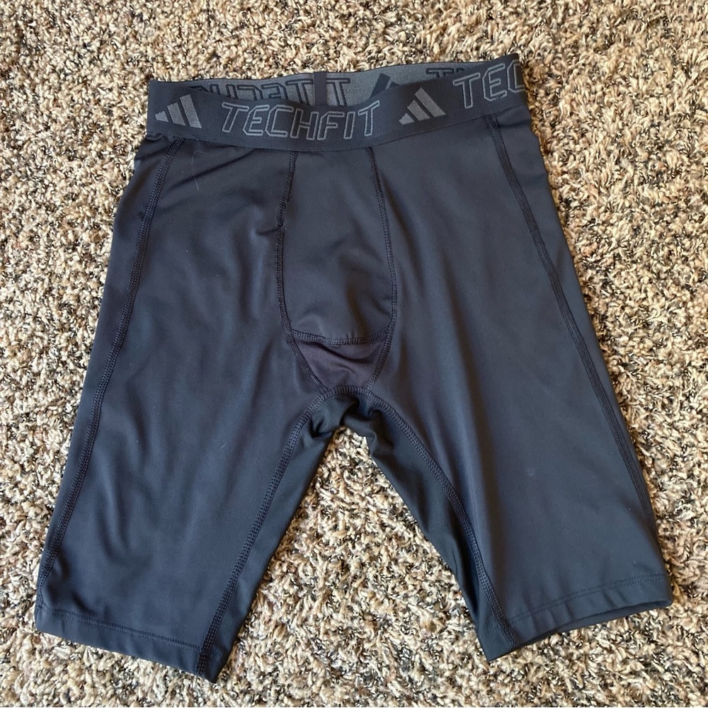 Adidas AEROREADY TECHFIT Men's Small Black 9 inch Compression Shorts Tights Run